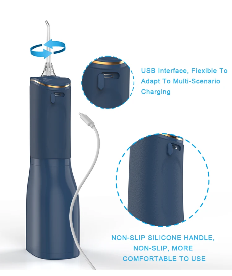 Tooth Cleaner Water Pulse Custom or Standard Portable Oral Care Irrigator Cordless Electric Ultrasonic Tooth Cleaner