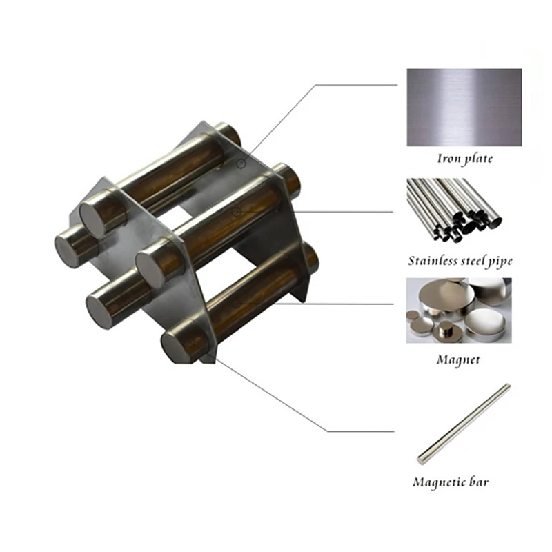 Magnet Grate Hopper Nd Magnet Magnetic Filter Ndfeb 7 bars 9 tubes 11 pipes Magnet for Injection Moulding Machine Hoppers