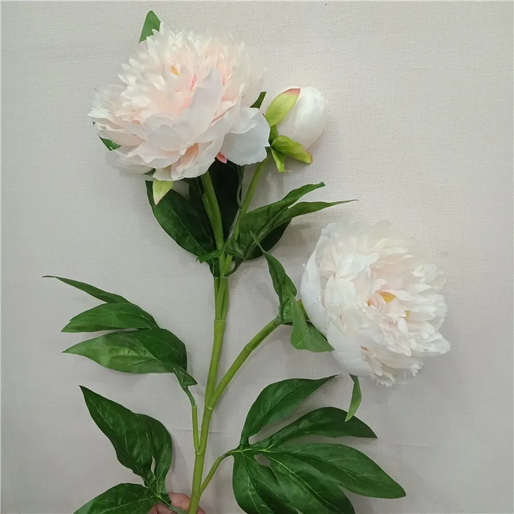 High quality 3 heads artificial flowers 6 colors silk peony for Home decoration