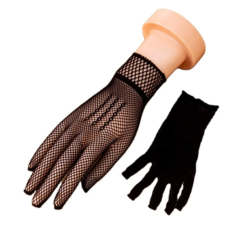 Spring and Autumn Sunscreen, Sunshade and UV Gloves for Women Riding and Driving Lace White Gloves, Summer Thin F