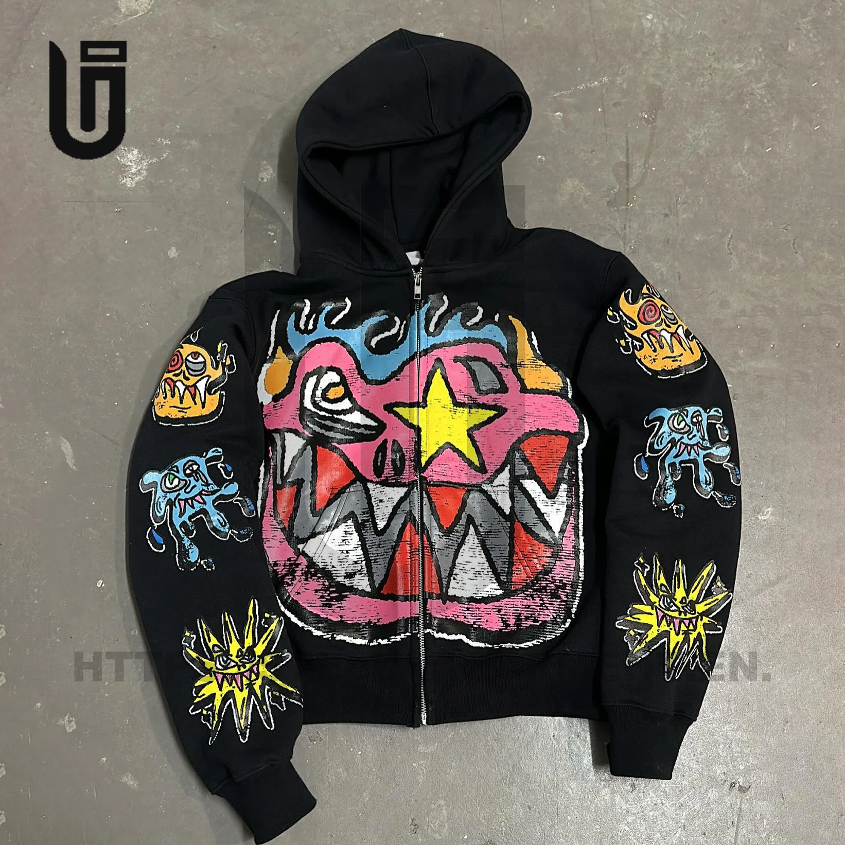 Oem Wholesale Manufacture Premium Heavy Fleece Oversized Custom Mens Hoodie Cotton Hooded Pullover Sweatshirt