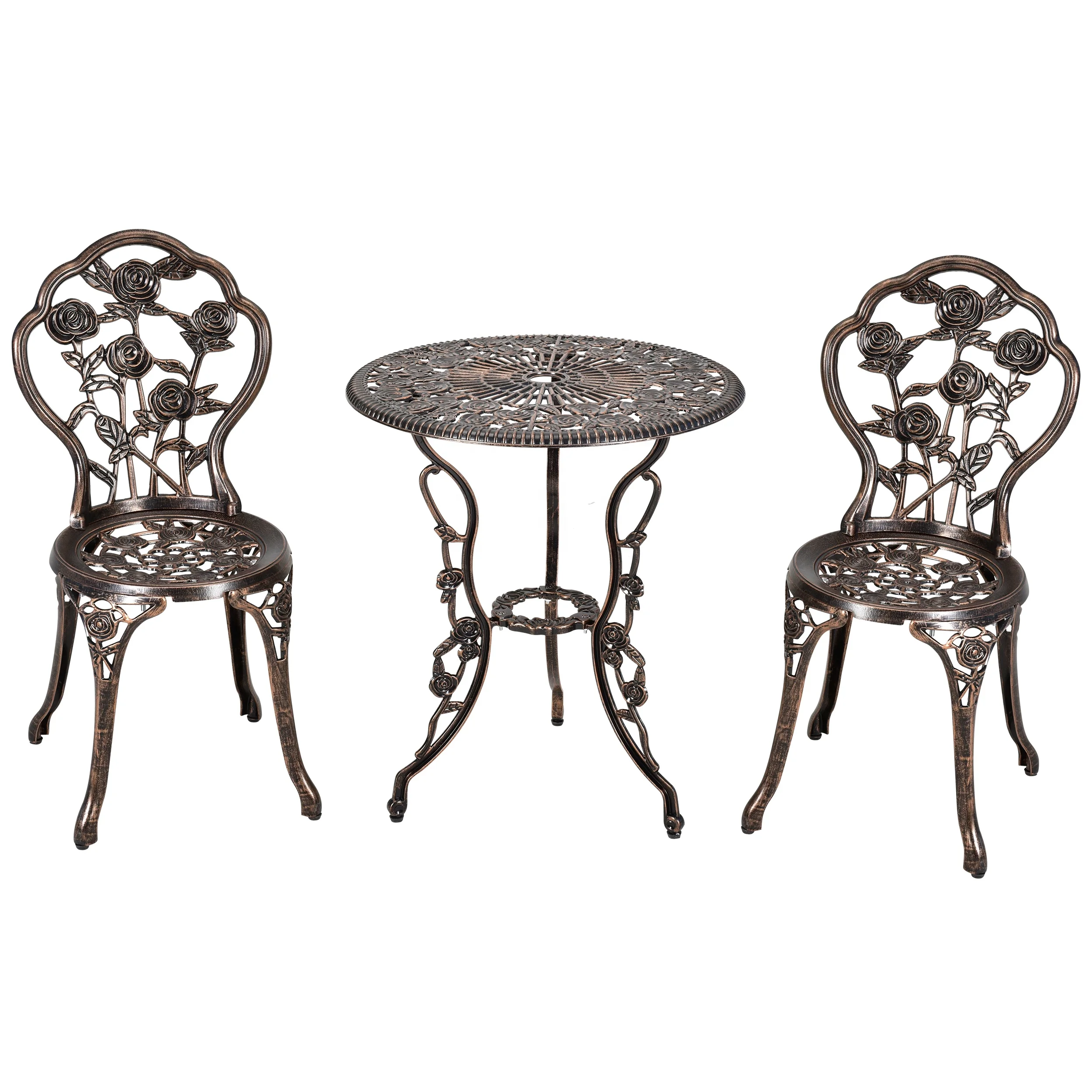 Hot Sale Professional OEM Factory Waterproof Outdoor Furniture Cast Aluminium Bistro Table Set