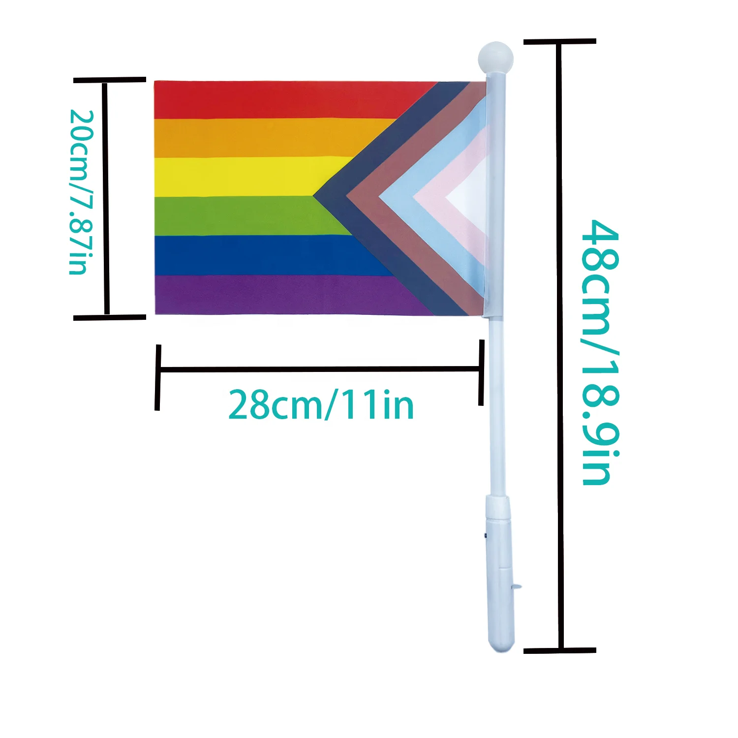 Glowing Flag,Custom Glow Stick Flag, American Flag Glow Secondary Tube Light, July 4th National Day Gift, Novelty Party,