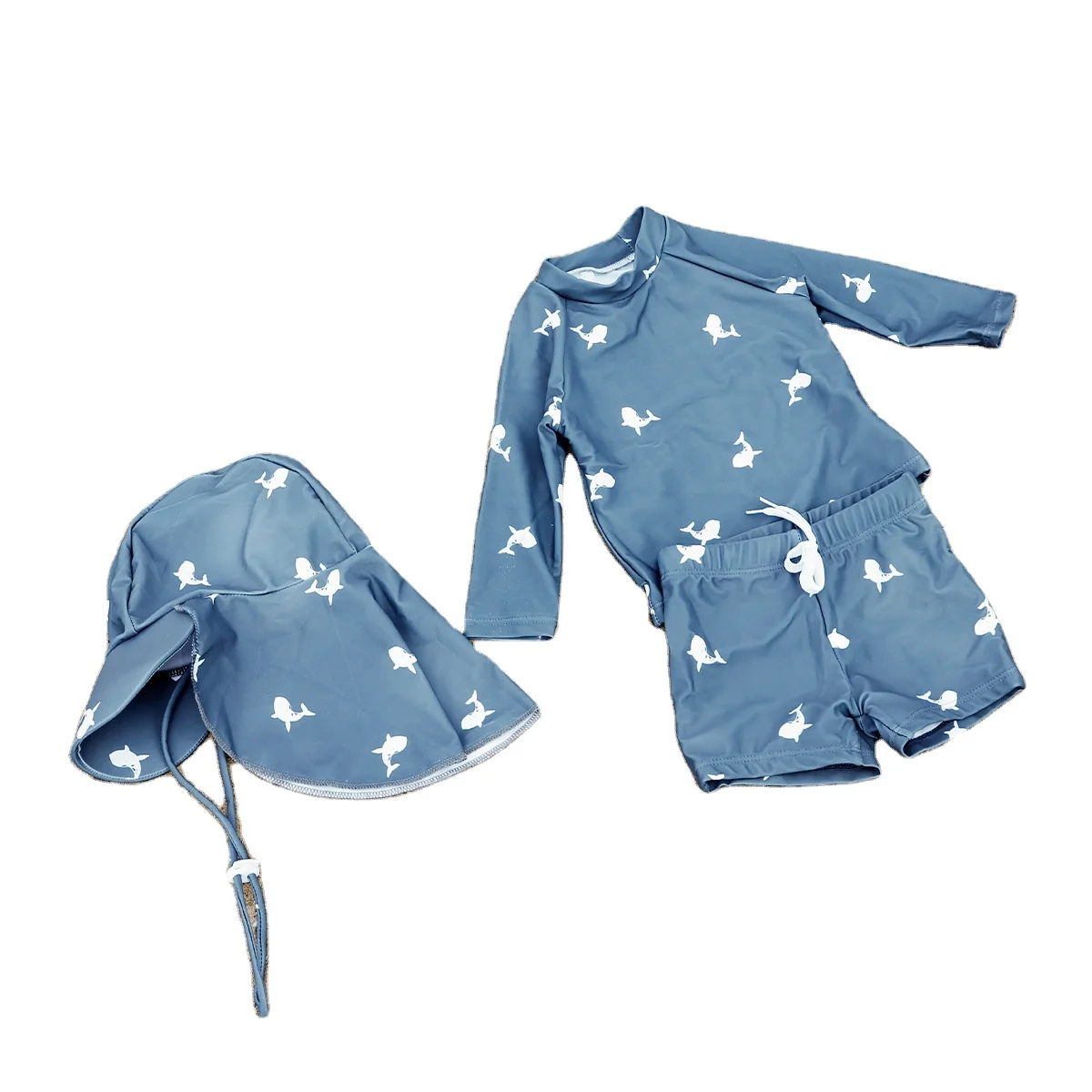 Baby Toddler  3-Pieces Swimsuit Sets Long Sleeves Bathing Sunsuit Swimwear with Hat  Swimsuit Bathing Suit Lovely Baby