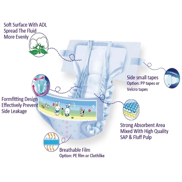 Top Selling Disposable  Baby New Born Diapers Australia