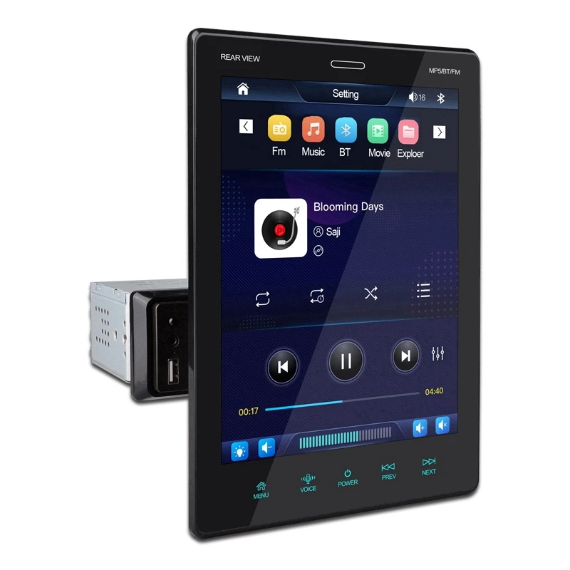 9.5 inch Android car mp5 player 1din manual car dvd player with camera and gps