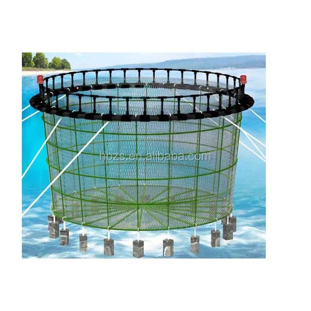 50 м HDPE рыболовная клетка плавающая в глубоком море для морской аквакультуры