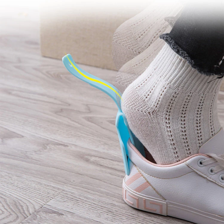 Hot Sale Wholesale Cute 17cm Long Plastic Wide Shoe Horn Flexible for Kids