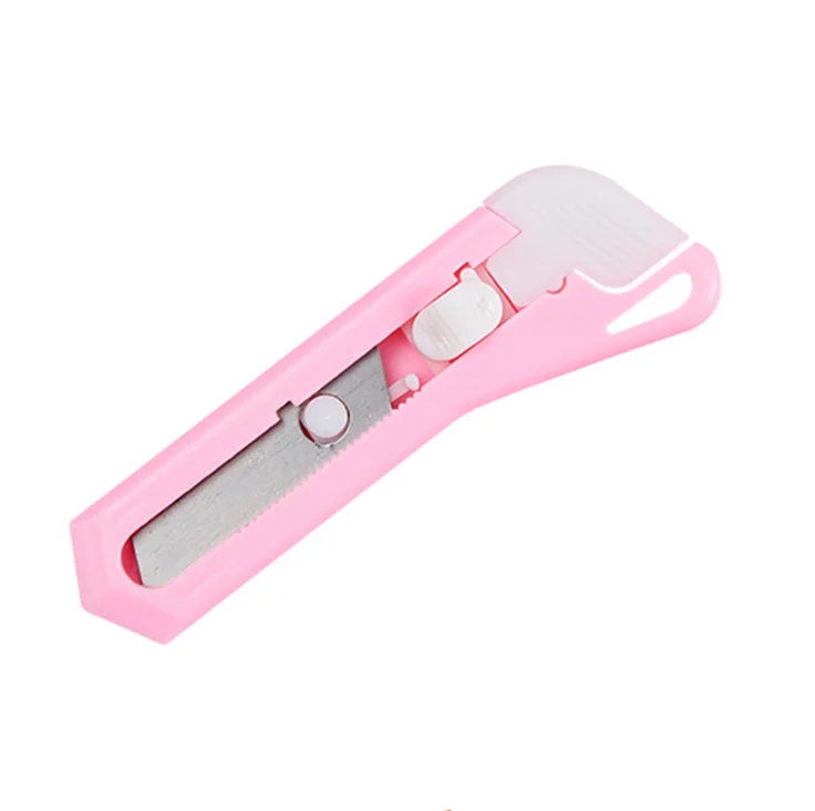 Pink girl art knife office stationery mini portable art knife office paper cutting knife