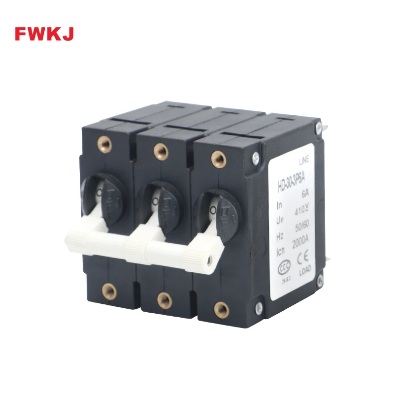 Moulded Case Type 1/2/3 Pole  AC DC Hight Voltage Circuit Breaker hydraulic magnetic circuit breaker CE certificated FWKJ price