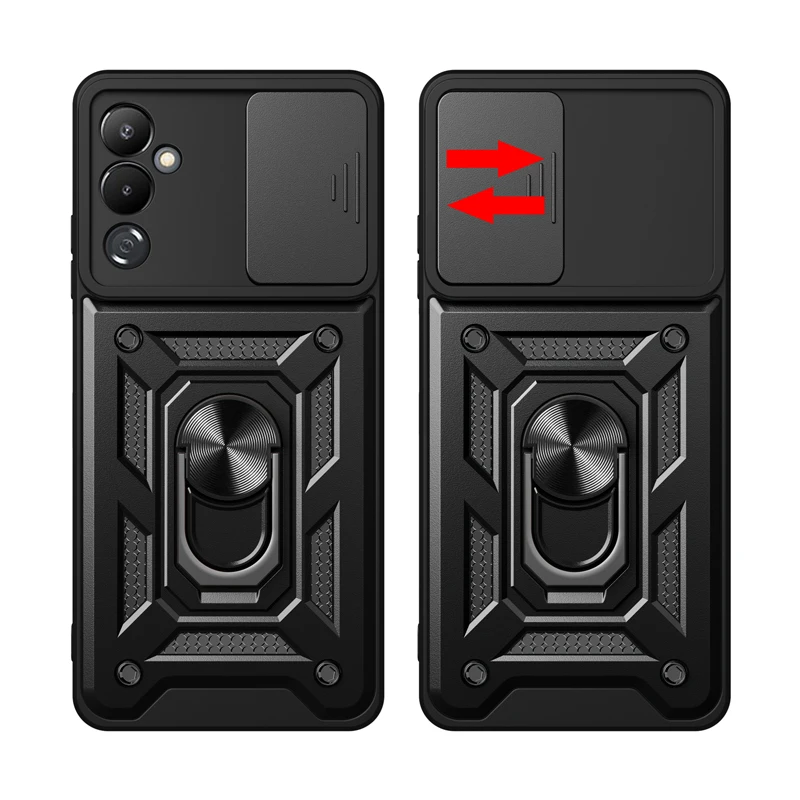 Camera Slide Case Phone Back Cover with Holder Shockproof for Infinix Note 12 2023 Zero 20 Ultra Hot 12i 20i 20S 11S NFC