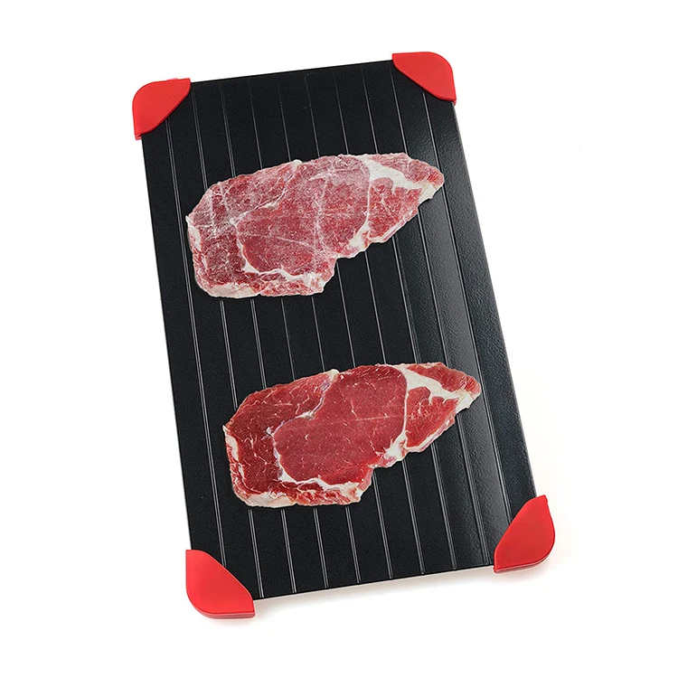 
Large Thaw Defrosting Tray Fast Thawing Plate Thick Grooves Non Drip Mat | Defroster Board for Frozen Foods and Meat 
