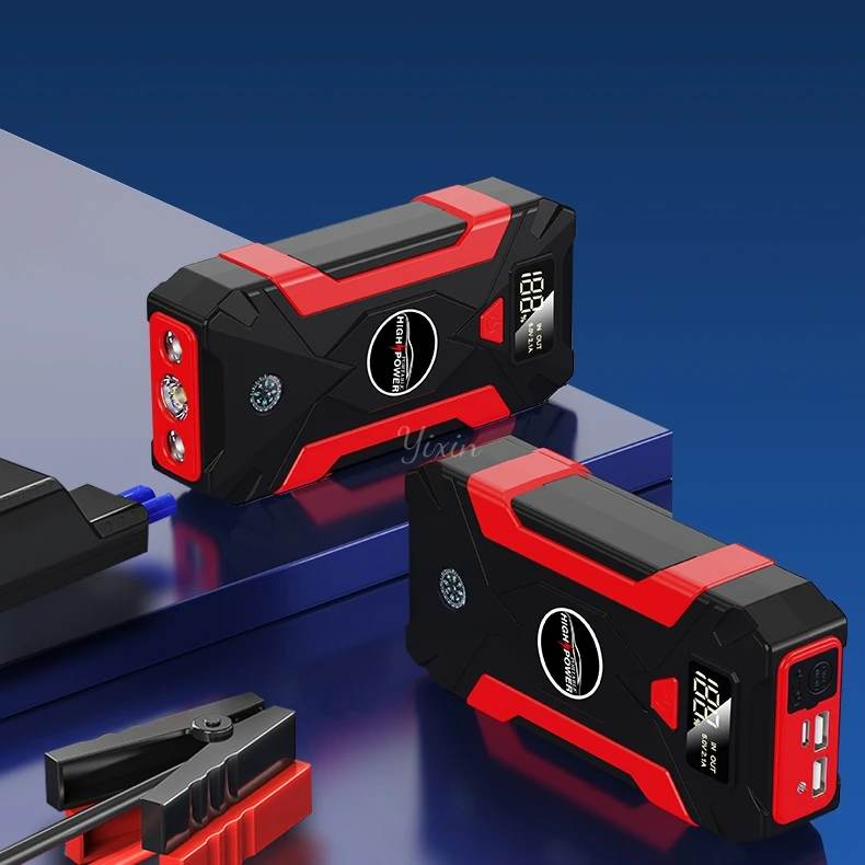 Car Jump Starter with Compass LED Torch Power Bank Function for Cellphones Starting Device for 12V 1000A 99800mAh for Car Trunk