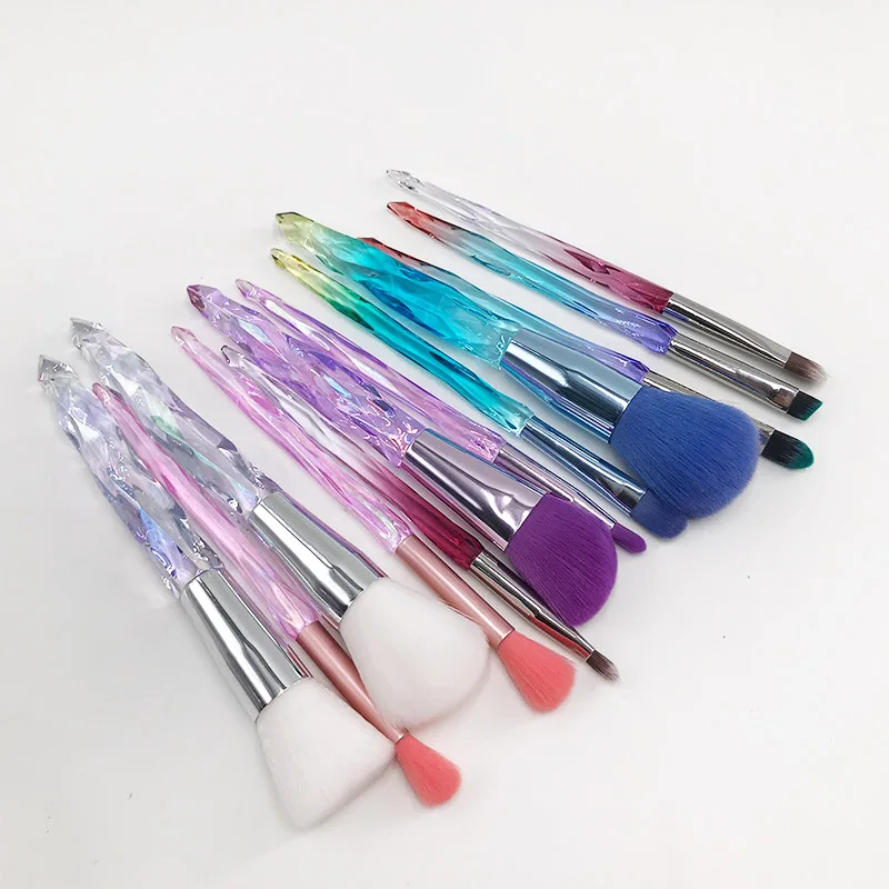 Makeup Brushes Set Cosmetic Powder Eye Shadow Foundation Blush Blending Beauty Holographic Make Up Brushes with Custom Box