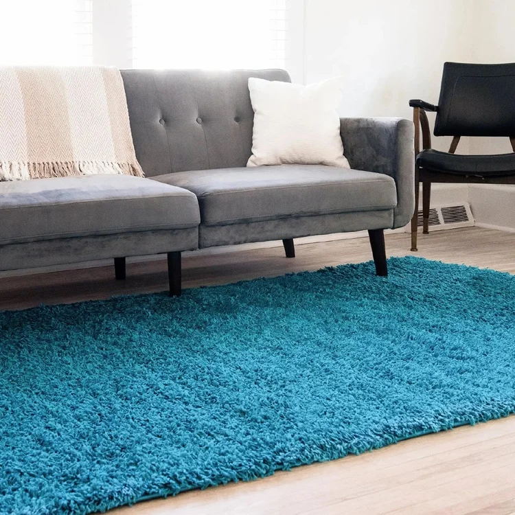 JACKSON wholesale handmade polyester plain fashion cheap long hair plush fancy shaggy carpet