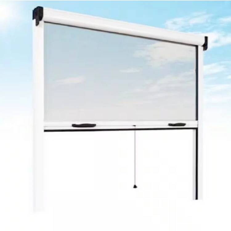 Wholesale Customized Aluminum Frame Fiberglass Screen Retractable Fly Screens Roller Screen Window