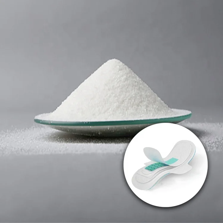 WINGS Wholesale Sanitary Napkin Pad Raw Materials Potassium Polyacrylate Super Absorbent Polymer SAP