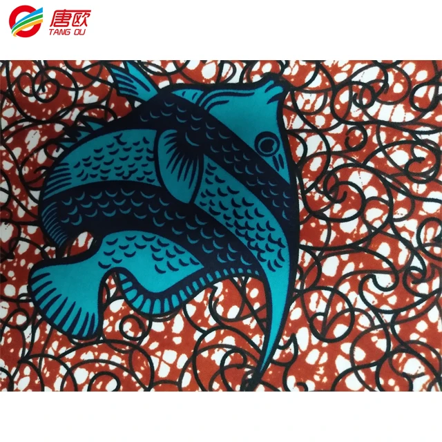 High quality Print wax fabric 100% Polyester Wholesale popular cotton wax printed clothing fabric