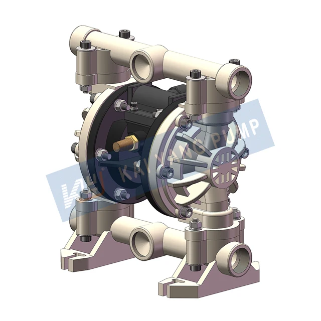 1 Inch Acid And Corrosion Resistance PVDF Pneumatic Diaphragm Pump Compressed Air As The Power Source