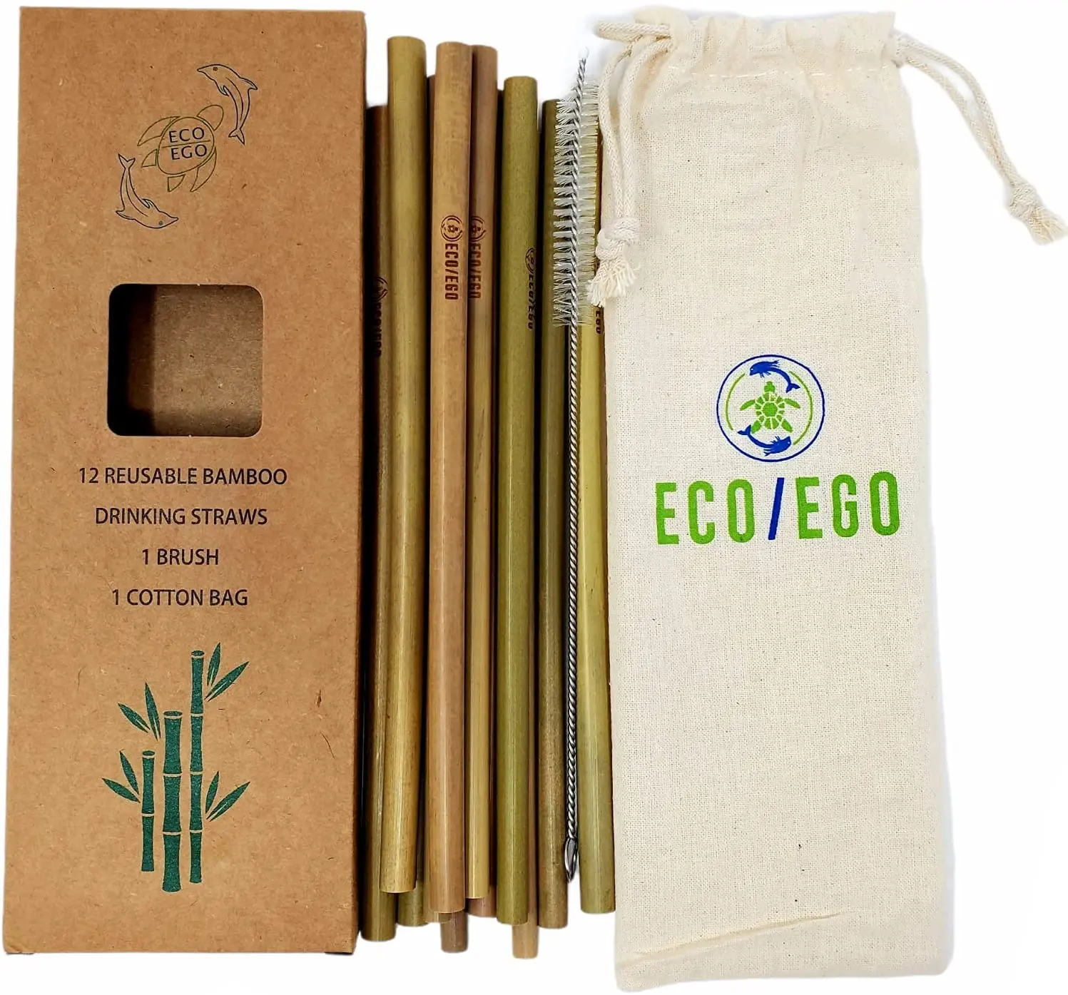 BPA free  Ecological Alternative to Plastic straws Strong & Durable  Reusable Bamboo Drinking Straws