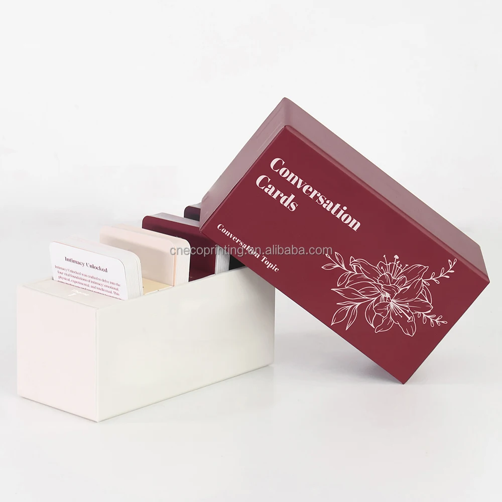 Custom Printing Engaging and Thought Questions & Conversation Card Family Adult Party Playing Game with Box for Couples
