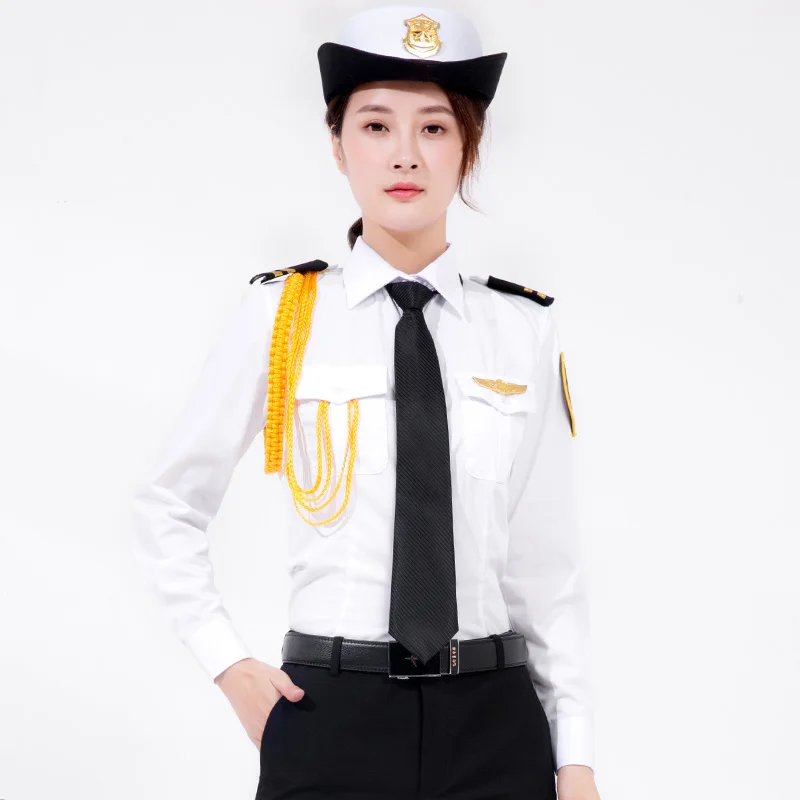 Рубашка безопасности с длинным рукавом для женщин, униформа охранника