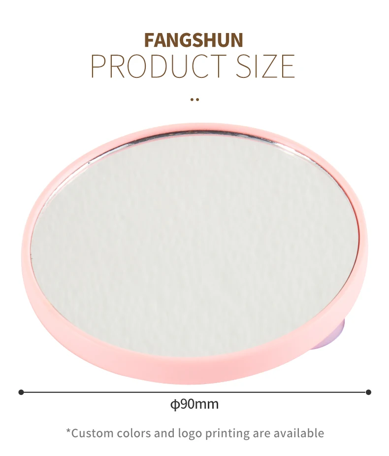 5X 10X Magnifiers Pocket Mirror 2 Suction Cups Portable Cosmetic Magnifying Glass Travel Makeup Mirror Set