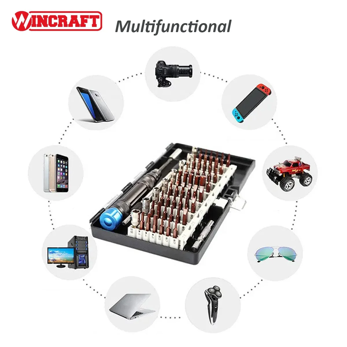 60 in 1 Precision Screwdriver Kit with Bits Magnetic Driver Kit for Mobile Phone Game Console Tablet and PC