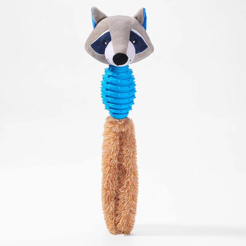 Hot selling Manufacturer Wholesale Frog Fox Squirrel Sounding Interactive TPR Plush Dog Chew Toys