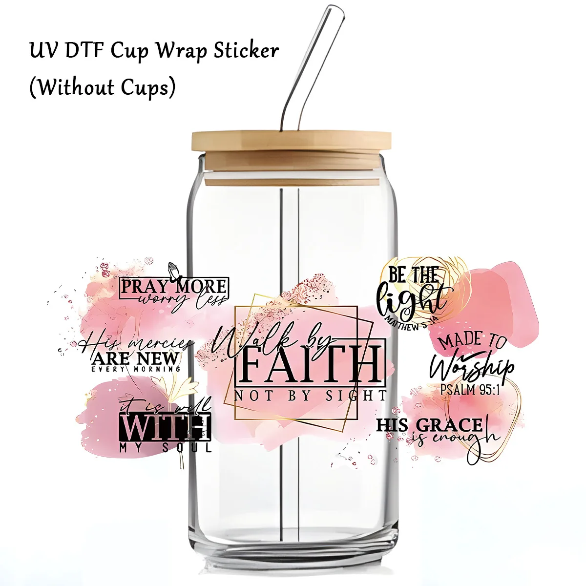 Guangdong Supplier Custom Sizes	Fast Production Cheap Seasonal UV DTF Cup Wrap for 16OZ Wraps