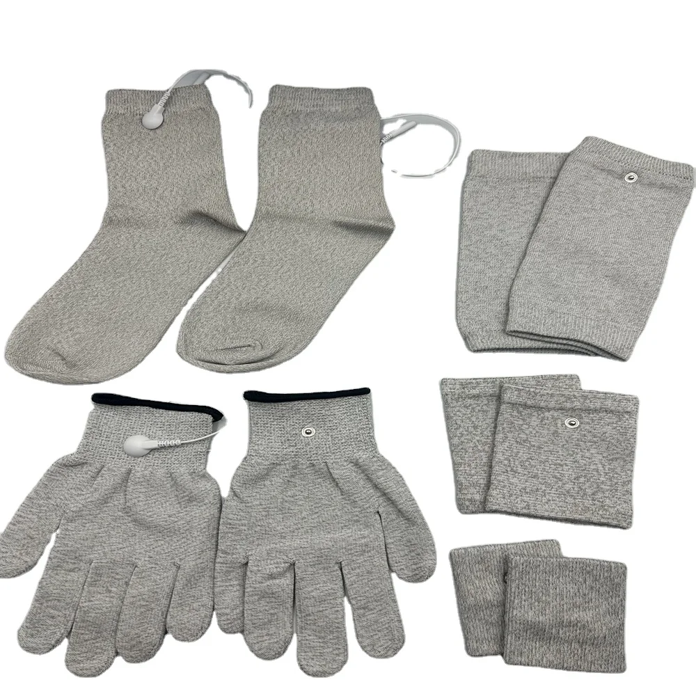 Anti bacterial anti odor sock Compatible with Most TENS/EMS Machine Units conductive socks