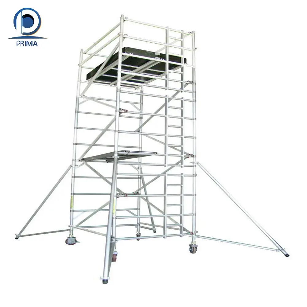 Prima scaffold aluminium mobile easy with wheels aluminium scaffolding set aluminium scaffold tower ladder
