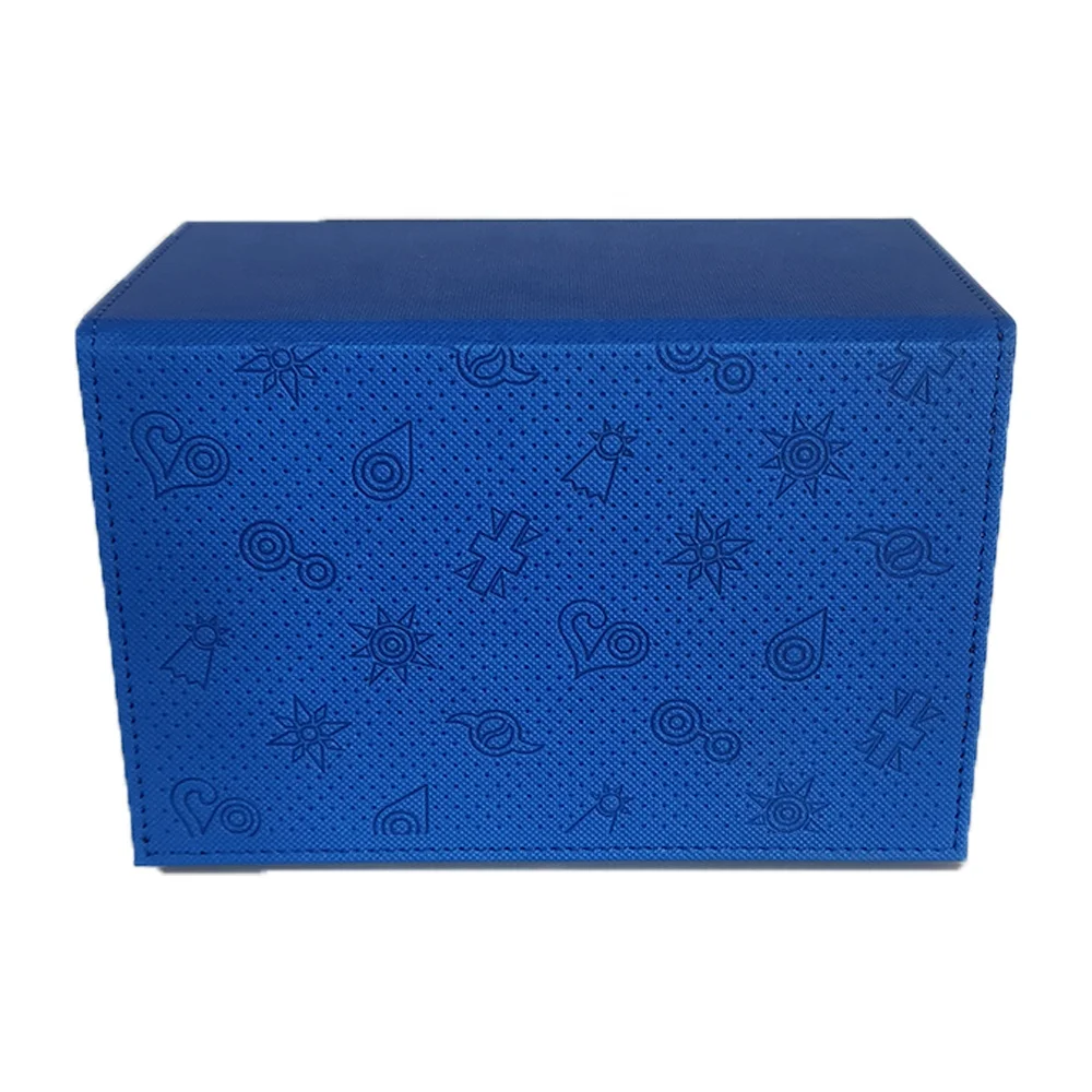Custom Pattern Design Blue Leather Desk Magnet Switch Cardboard Box for CCG MTG