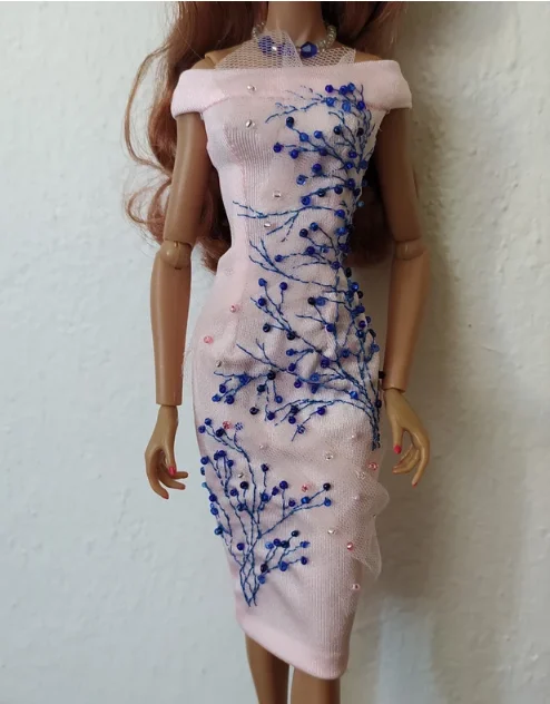 Clothes for 18 inch Doll - White Satin Dress with matching Headband custom