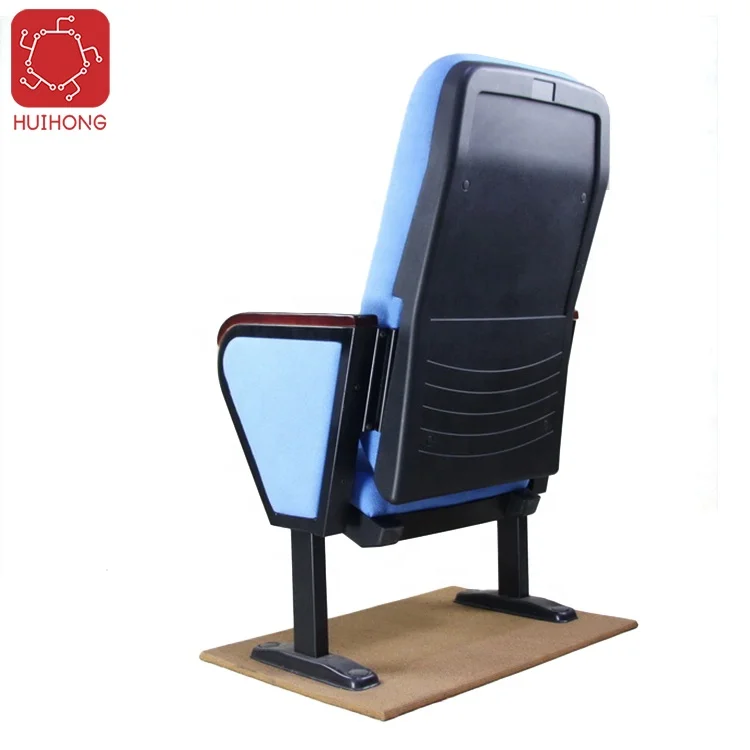 Huihong OEM церковные стулья W580 * D550 * h1055 мм синие стулья для домашнего кинотеатра недорогие стулья для аудитории стулья для церкви с подкладкой
