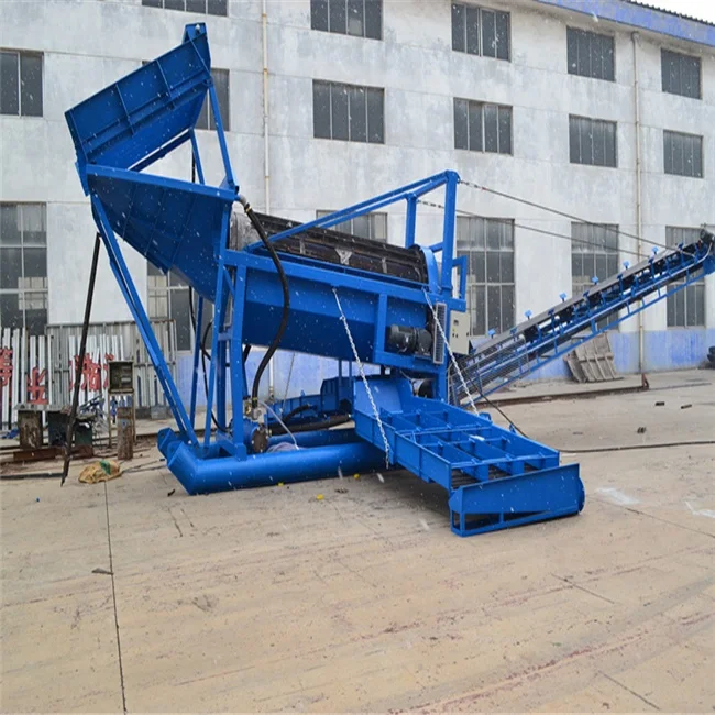 70-100 ton/h gold trommel wash plant mining sand mining with clay