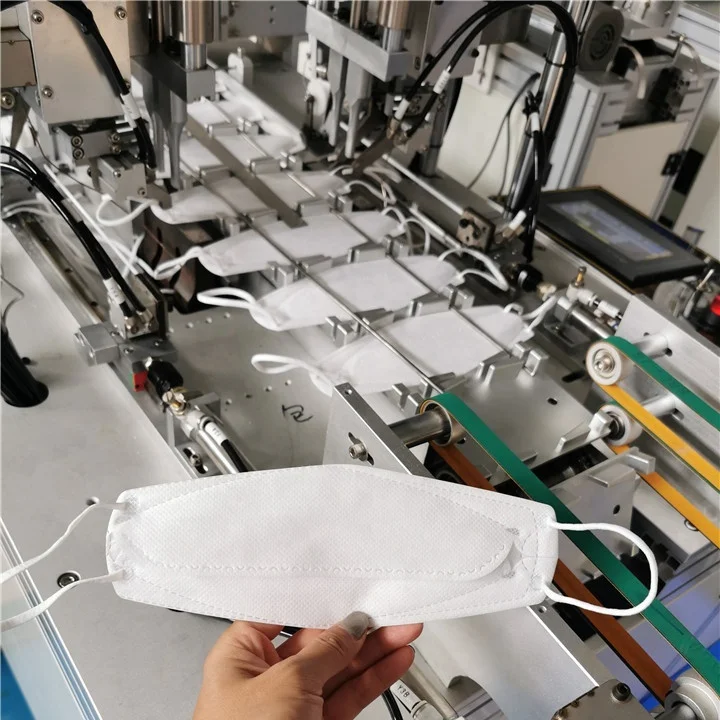 Full Automatic Disposable Folding Surgical KF94 Fish Type Face Mask Making Machine