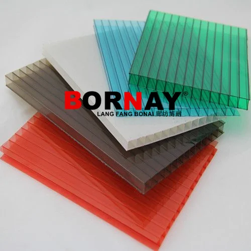 Langfang bonai  Wholesale UV Resistance Transparent Custom Color  Sheet Polycarbonate PC Hollow Sheet