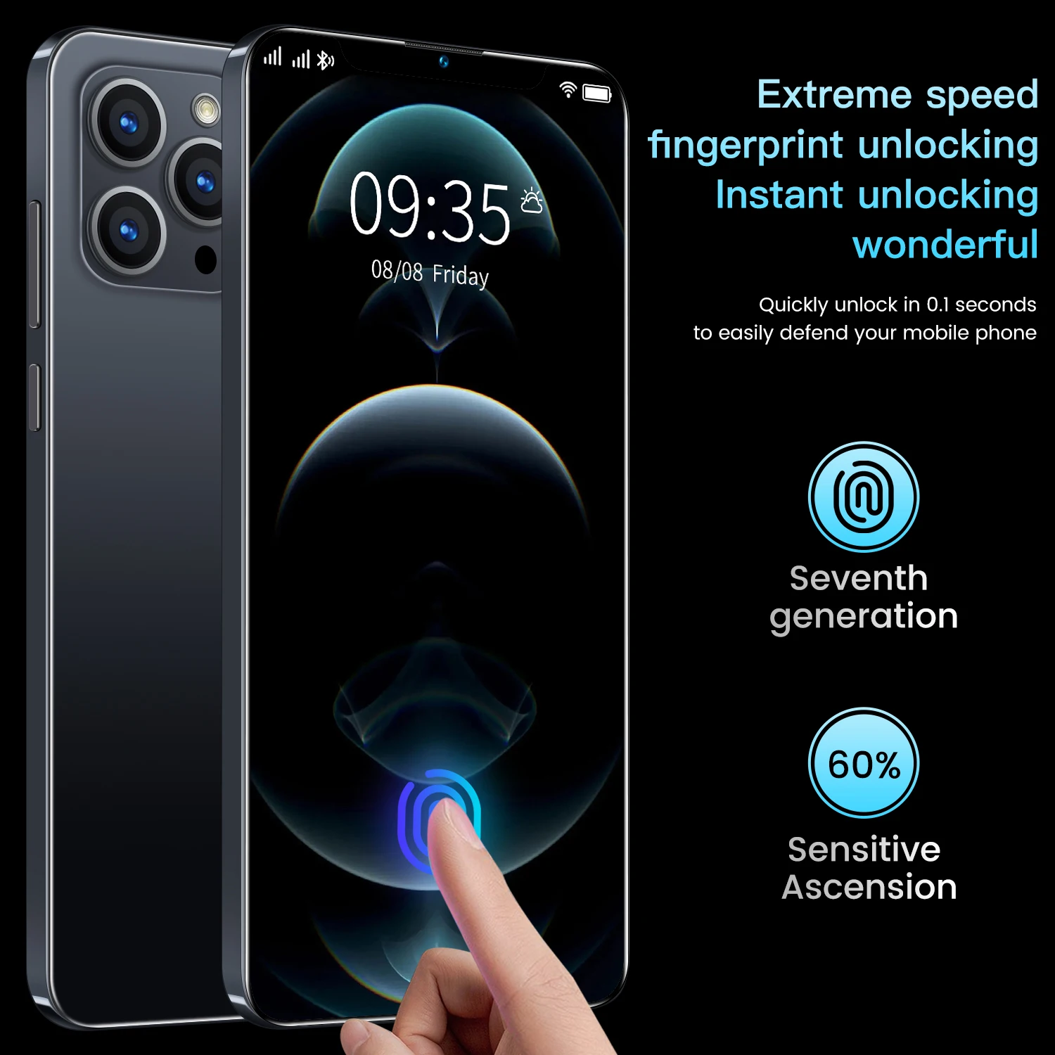 Смартфон 13 pro max 6 7 дюйма оригинальный полный экран WIFI BT FM GPS I13 2 Гб + 32 ГБ