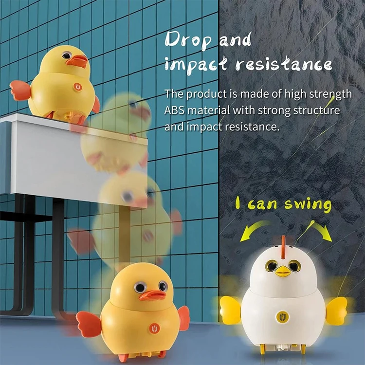 Cube Wibble-Wobble Duck Baby Chicken Swinging Animal Toys Electronic Pet Crawling Toy Magnetic Electric Pet Little Yellow Duck