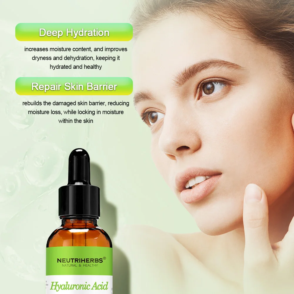 Neutriherbs private label natural vegan herbal skin care skincare hydrating vitamin c hyaluronic acid serum for face
