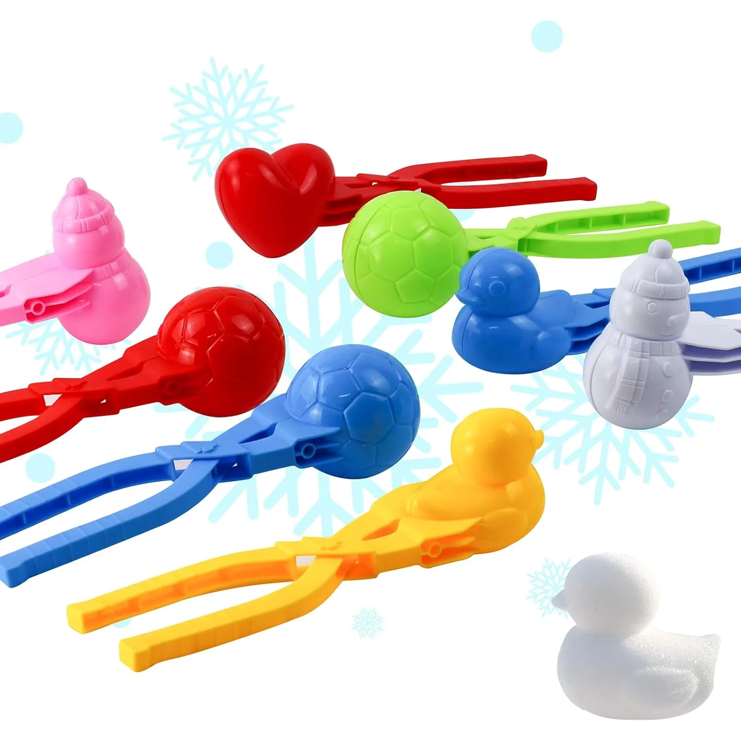 ET Snowball Maker Large Winter Snowball Maker Clip Duck and Snowball Shaped Snow Toys for Kids Outdoor Winter Play Snow Toys