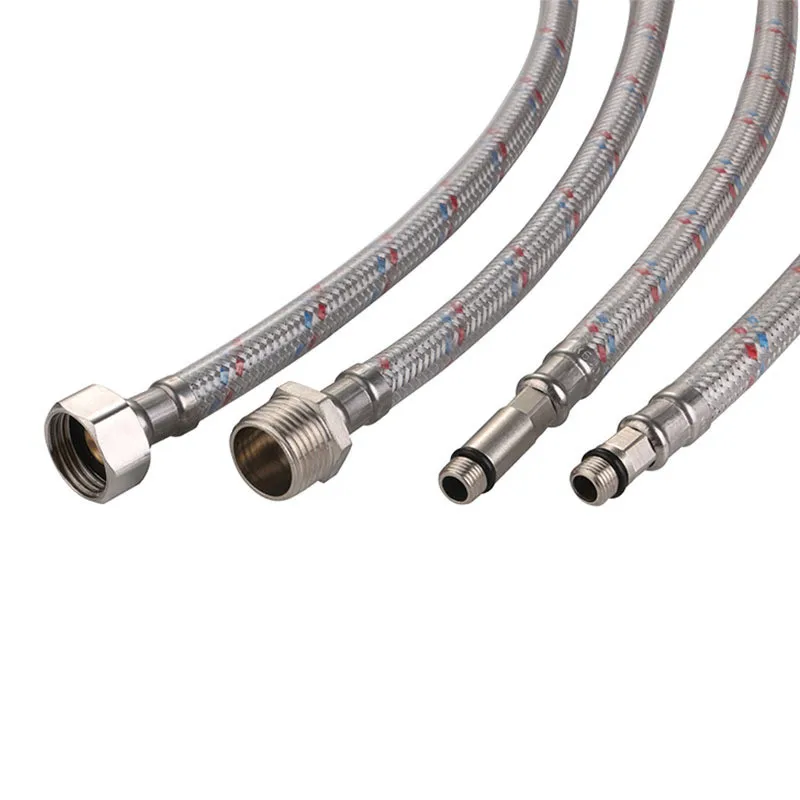 Wholesale Best Price Red Blue 201 Stainless Steel Braided Water Hose OEM ODM Bulk Braided Hose Pipe