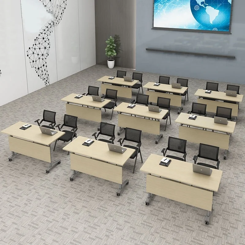 China Manufacturer Stackable Folding Office Furniture White Training Desks Conference Room Meeting Room Desk Table for office