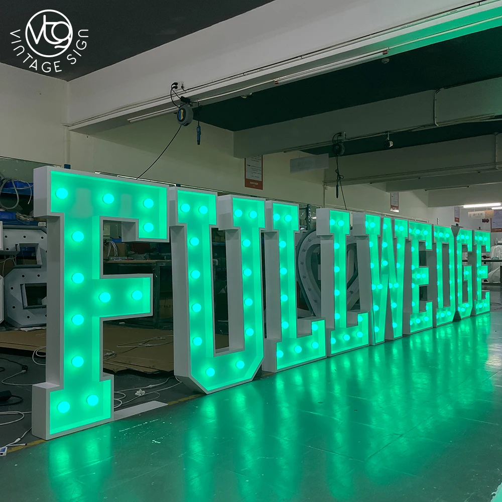 4ft RGB Marquee Letter Sign Metal Wedding Marquee Letters With Factory Prices
