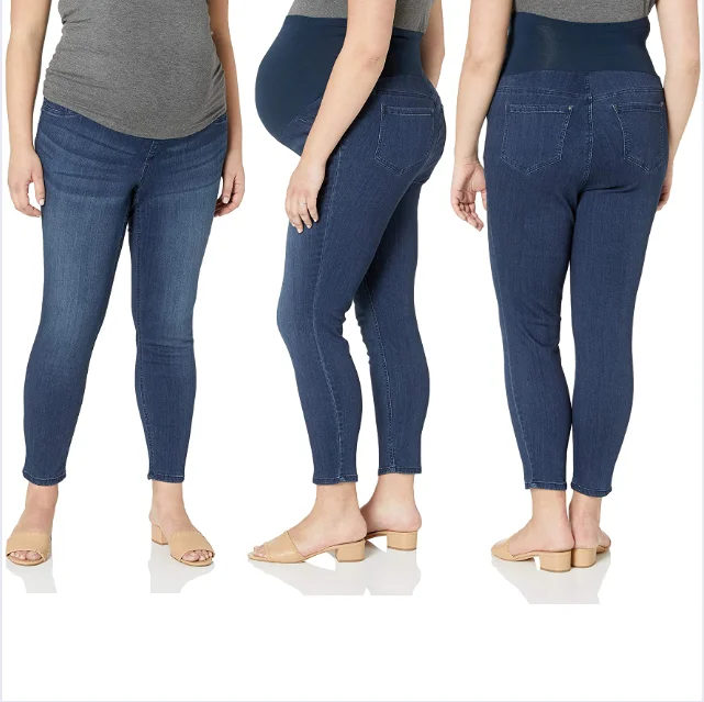 
Plus size jeans pregnancy stretched trouser maternity pants denim jogger 
