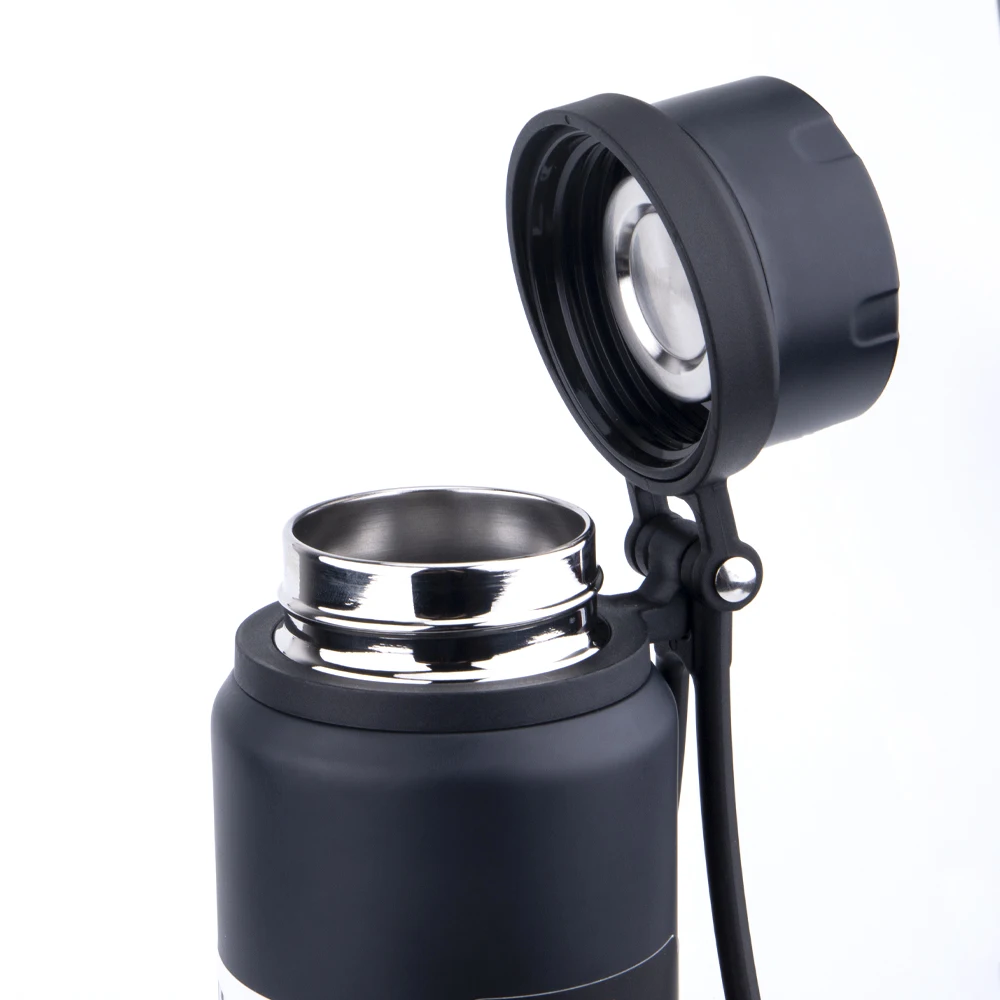 
650ml 950ml Custom logo double wall insulated stainless steel water bottle wide mouth vacuum thermos 