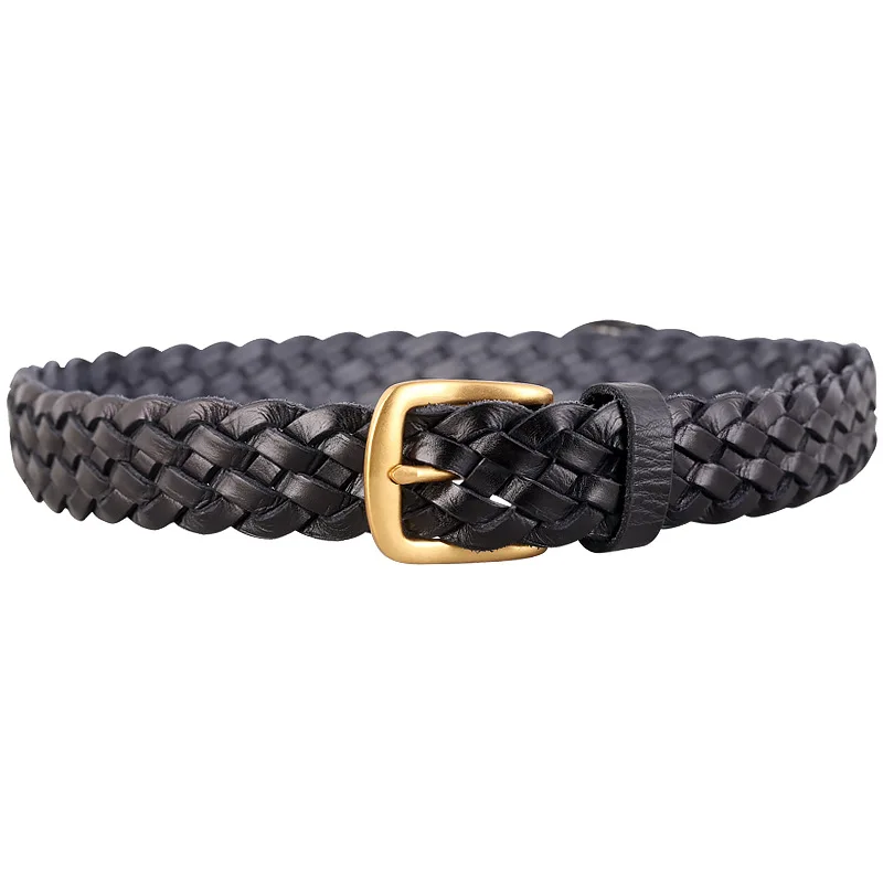 Top Quality Hot Selling Custom Wholesale MEN And Women  Leather Woven Belt 2024
