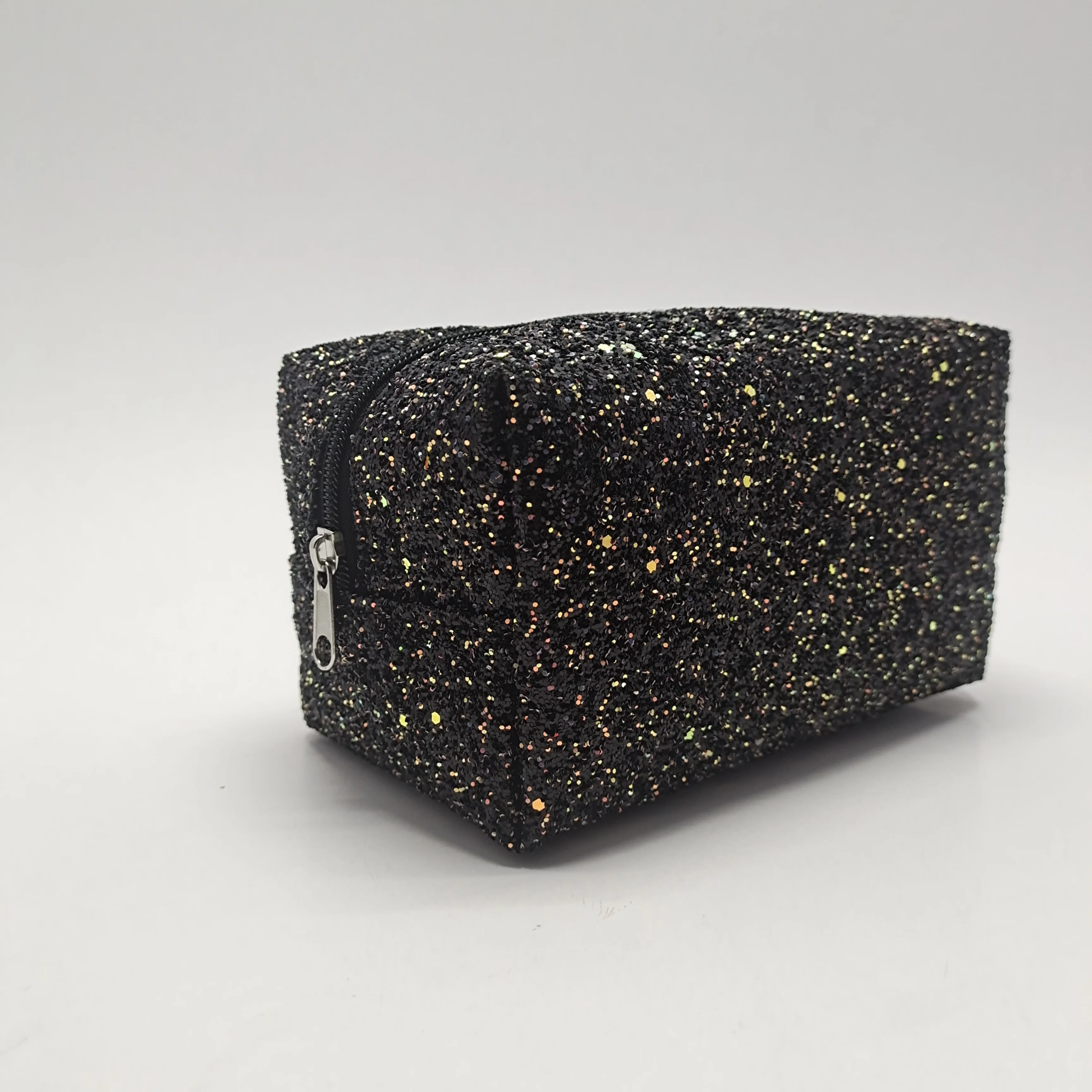 fashion beautiful glitter PU leather travel cosmetic bag