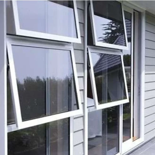Beigeman Luxury Modern Style Aluminum Awning Windows Soundproof aluminum glass Windows bathroom Double-Glazed Top Hung Windows